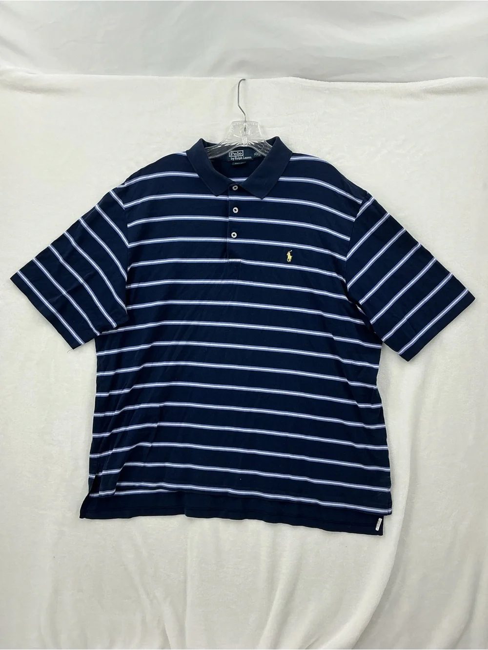 Ralph Lauren Navy & White Stripe Polo 1202